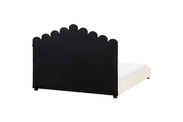 Seng med lamellramme Vincennes - Hvit, Svart, 140x200 cm - Møbler - Senger - Sengeramme & sengestamme