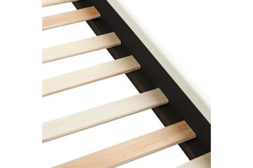 Seng med lamellramme Vincennes - Hvit, Svart, 160x200 cm - Møbler - Senger - Sengeramme & sengestamme