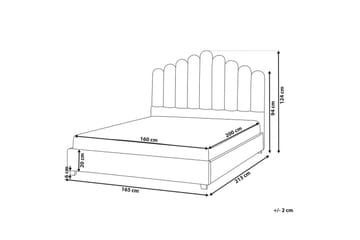 Seng med lamellramme Vincennes - Hvit, Svart, 160x200 cm - Møbler - Senger - Sengeramme & sengestamme