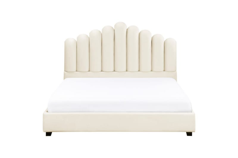 Seng med lamellramme Vincennes - Hvit, Svart, 160x200 cm - Møbler - Senger - Sengeramme & sengestamme