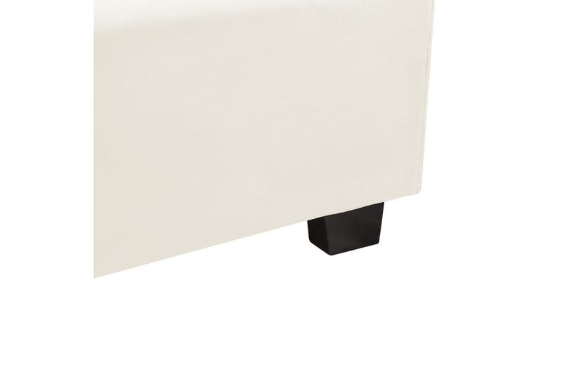 Seng med lamellramme Vincennes - Hvit, Svart, 180x200 cm - Møbler - Senger - Sengeramme & sengestamme