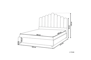 Seng med lamellramme Vincennes - Hvit, Svart, 180x200 cm - Møbler - Senger - Sengeramme & sengestamme
