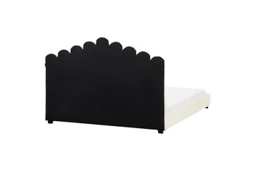 Seng med lamellramme Vincennes - Hvit, Svart, 180x200 cm - Møbler - Senger - Sengeramme & sengestamme