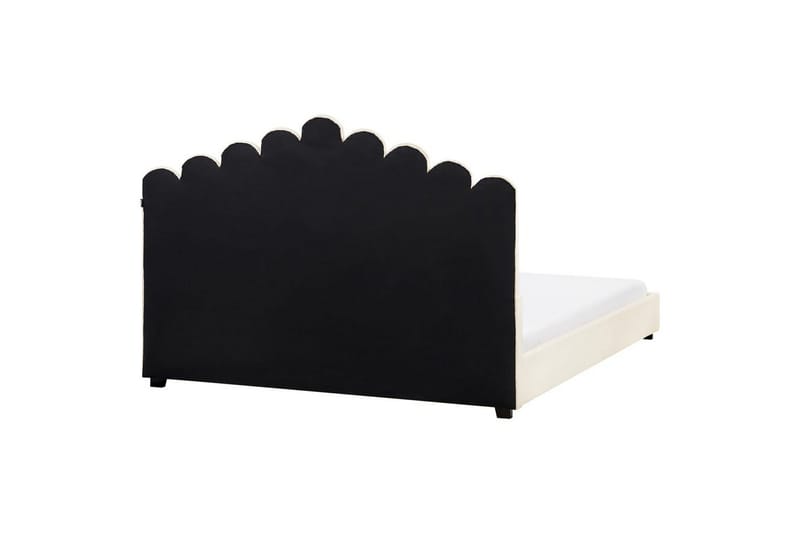 Seng med lamellramme Vincennes - Hvit, Svart, 180x200 cm - Møbler - Senger - Sengeramme & sengestamme