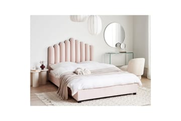 Seng med lamellramme Vincennes - Rosa, Svart, 140x200 cm - Møbler - Senger - Sengeramme & sengestamme