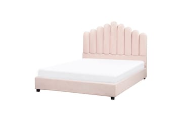 Seng med lamellramme Vincennes - Rosa, Svart, 140x200 cm - Møbler - Senger - Sengeramme & sengestamme