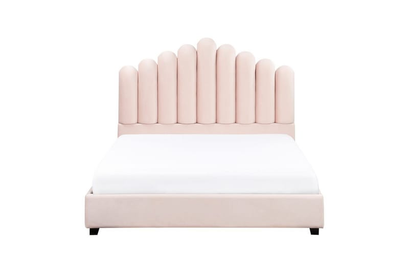 Seng med lamellramme Vincennes - Rosa, Svart, 140x200 cm - Møbler - Senger - Sengeramme & sengestamme