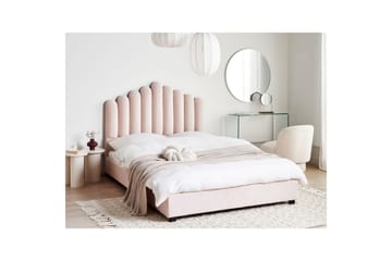 Seng med lamellramme Vincennes - Rosa, Svart, 140x200 cm - Møbler - Senger - Sengeramme & sengestamme