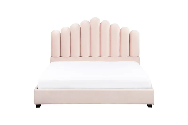 Seng med lamellramme Vincennes - Rosa, Svart, 160x200 cm - Møbler - Senger - Sengeramme & sengestamme