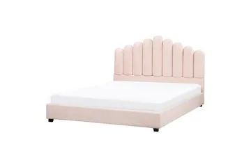 Seng med lamellramme Vincennes - Rosa, Svart, 160x200 cm - Møbler - Senger - Sengeramme & sengestamme