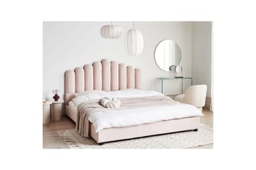 Seng med lamellramme Vincennes - Rosa, Svart, 180x200 cm - Møbler - Senger - Sengeramme & sengestamme