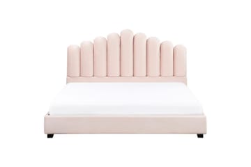 Seng med lamellramme Vincennes - Rosa, Svart, 180x200 cm - Møbler - Senger - Sengeramme & sengestamme