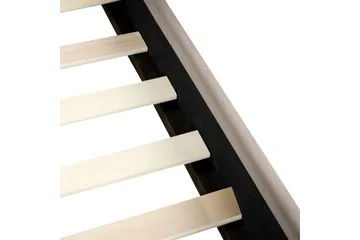 Seng med lamellramme Vincennes - Taupe, svart, 140x200 cm - Møbler - Senger - Sengeramme & sengestamme