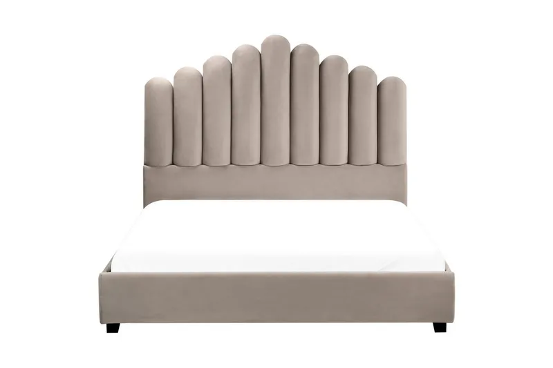 Seng med lamellramme Vincennes - Taupe, svart, 140x200 cm - Møbler - Senger - Sengeramme & sengestamme