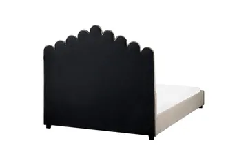 Seng med lamellramme Vincennes - Taupe, svart, 140x200 cm - Møbler - Senger - Sengeramme & sengestamme