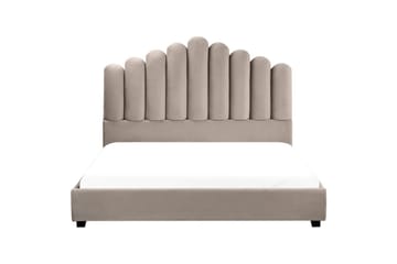 Seng med lamellramme Vincennes - Taupe, svart, 160x200 cm - Møbler - Senger - Sengeramme & sengestamme