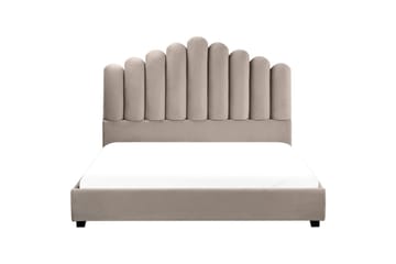 Seng med lamellramme Vincennes - Taupe, svart, 160x200 cm - Møbler - Senger - Sengeramme & sengestamme