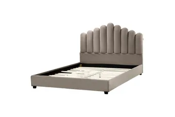 Seng med lamellramme Vincennes - Taupe, svart, 160x200 cm - Møbler - Senger - Sengeramme & sengestamme