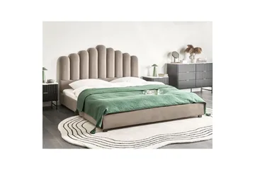 Seng med lamellramme Vincennes - Taupe, svart, 180x200 cm - Møbler - Senger - Sengeramme & sengestamme