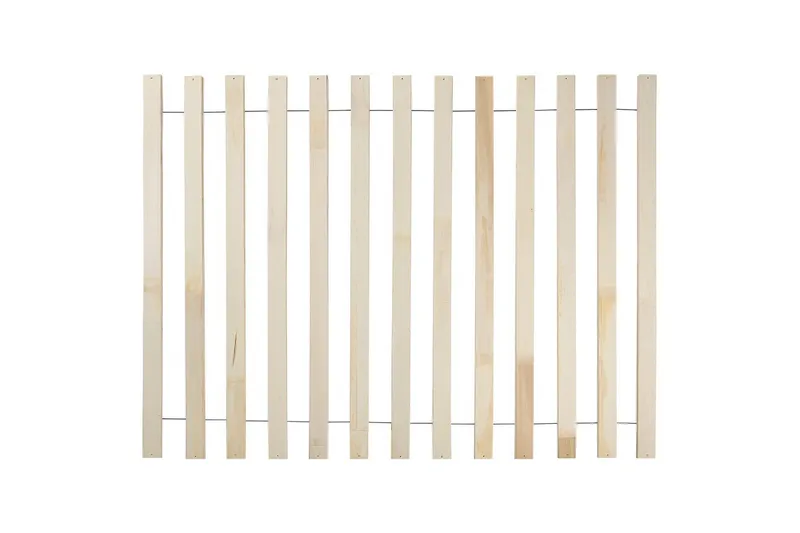 Seng med LED-belysning Boisset - Brun/Gummitre, 140x200 cm - Møbler - Senger - Sengeramme & sengestamme