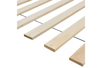 Seng med LED-belysning Boisset - Brun/Gummitre, 160x200 cm - Møbler - Senger - Sengeramme & sengestamme