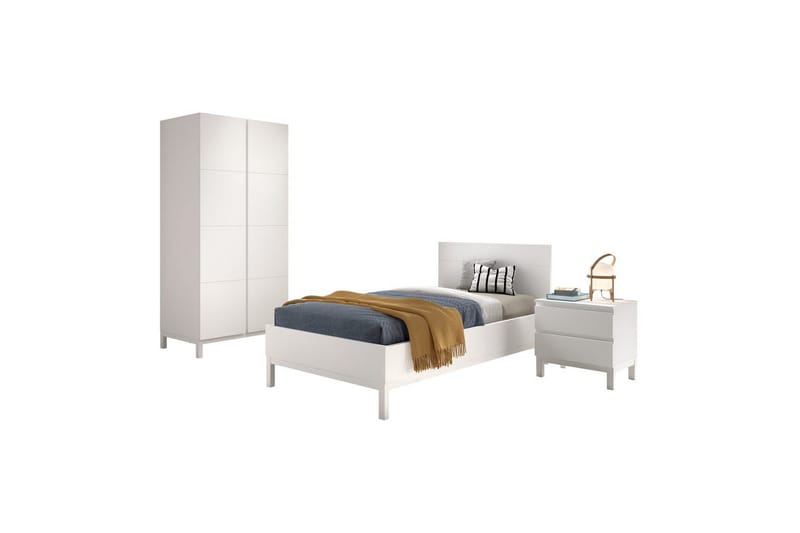 Seng med Nattbord 2-dørs garderobe Eva