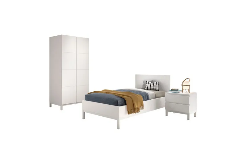 Seng med Nattbord 2-dørs garderobe Eva
