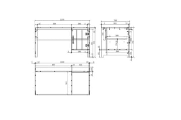 Seng med nattbord 2-dørs garderobeskap Skrivebord Bokhylle Skuff Erik - Møbler - Senger - Møbelsett til soverom