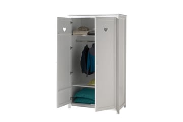 Seng med nattbord garderobe Amori Hvit 2-dørs - 2-dørs - Møbler - Senger - Møbelsett til soverom