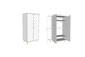 Seng med nattbord garderobe Billy Hvit - Møbler - Senger - Møbelsett til soverom