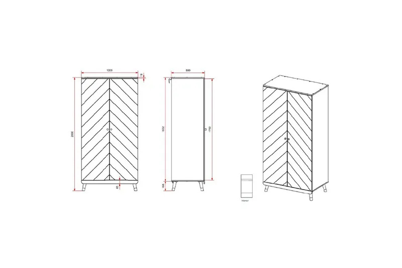 Seng med nattbord garderobe Billy Hvit - Møbler - Senger - Møbelsett til soverom