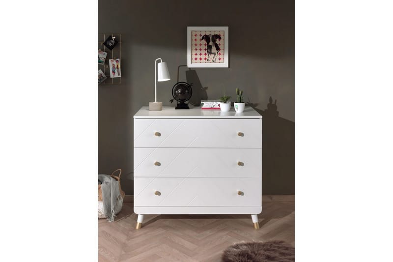 Seng med nattbord garderobe kommode Billy Hvit - Møbler - Senger - Møbelsett til soverom