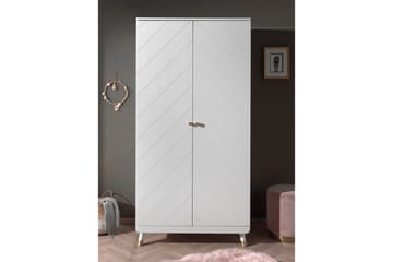 Seng med nattbord garderobe kommode Billy Hvit - Møbler - Senger - Møbelsett til soverom