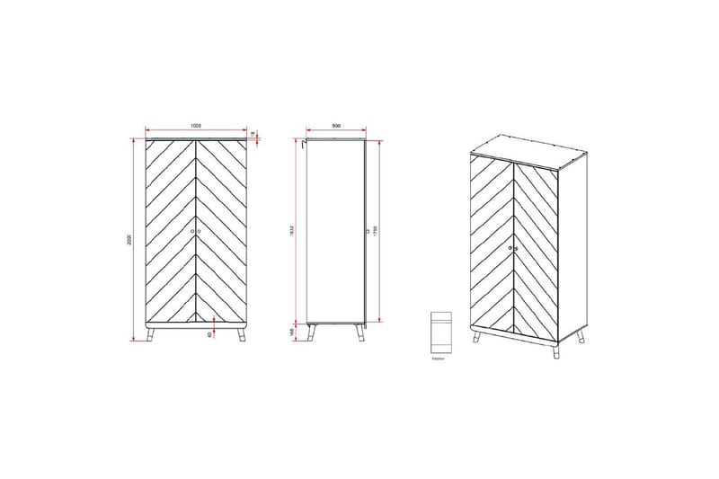Seng med nattbord garderobe kommode Billy Hvit - Møbler - Senger - Møbelsett til soverom