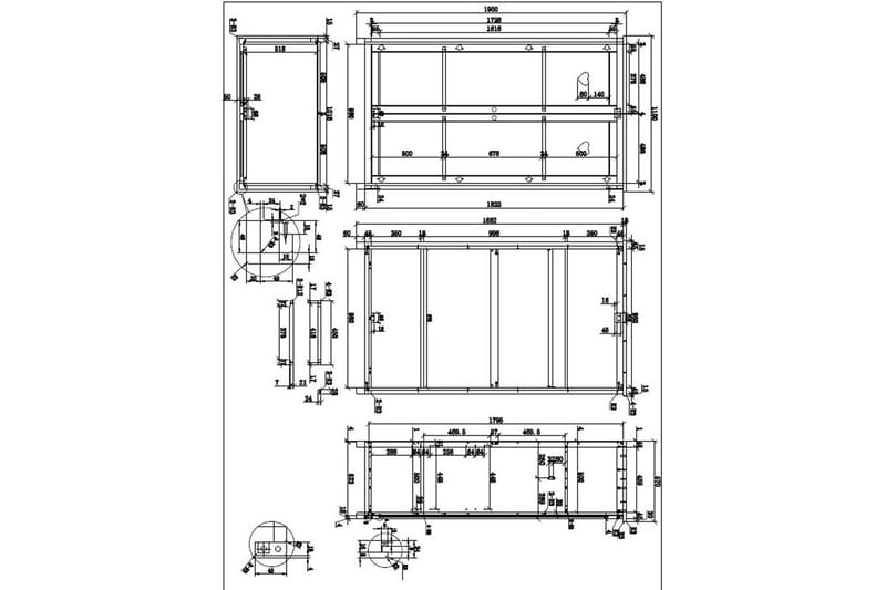 Seng med nattbord garderobe skrivebord Amori Hvit 2-dørs - 2-dørs - Møbler - Senger - Møbelsett til soverom