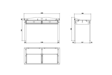 Seng med nattbord garderobe skrivebord Amori Hvit 3-dører - 3-dører - Møbler - Senger - Møbelsett til soverom