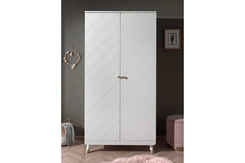 Seng med nattbord garderobe skrivebord Billy Hvit - Møbler - Senger - Møbelsett til soverom