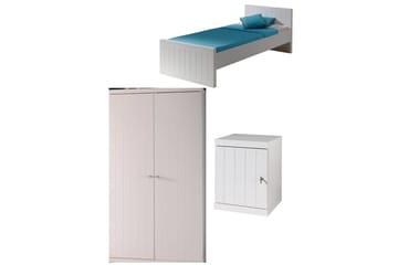 Seng med nattbord garderobeskap Robin - Møbler - Senger - Møbelsett til soverom