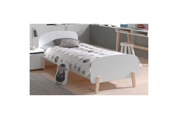 Seng med nattbord Kiddy Hvit - Hvit - Møbler - Senger - Møbelsett til soverom