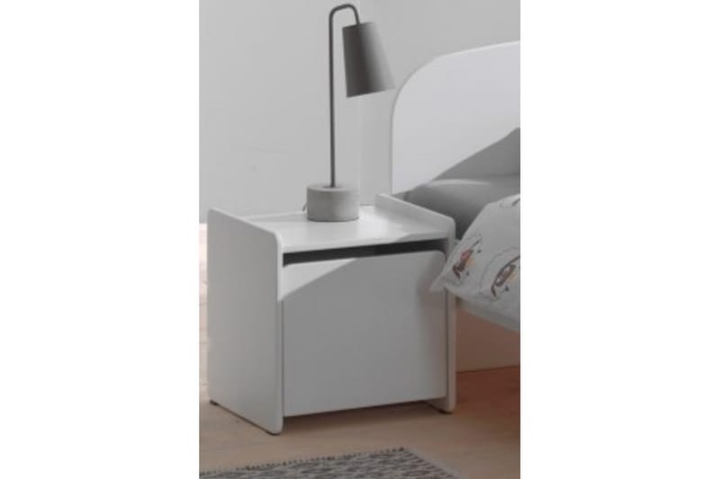 Seng med nattbord Kiddy Hvit - Hvit - Møbler - Senger - Møbelsett til soverom