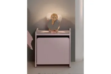 Seng med nattbord Kiddy Rosa - Rosa - Møbler - Senger - Møbelsett til soverom