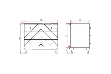 Seng med nattbord kommode Billy Hvit - Møbler - Senger - Møbelsett til soverom