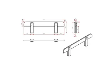 Seng med nattbord Vegghyller Sikkerhetsrail Kiddy Mintgrønn - Mintgrønn - Møbler - Senger - Møbelsett til soverom