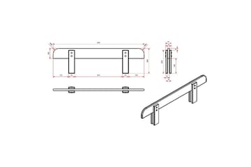 Seng med nattbord Vegghyller Sikkerhetsrail Kiddy Rosa - Rosa - Møbler - Senger - Møbelsett til soverom