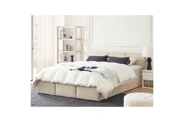 Seng med oppbevaring Bousse - Beige/fløyel, 160x200 cm - Møbler - Senger - Senger med oppbevaring