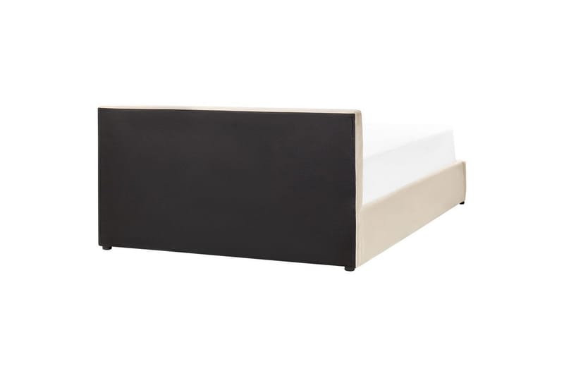 Seng med oppbevaring Bousse - Beige/Fløyel, 160x200 cm - Møbler - Senger - Senger med oppbevaring
