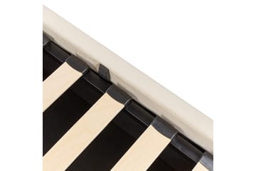 Seng med oppbevaring Bousse - Beige/Fløyel, 160x200 cm - Møbler - Senger - Senger med oppbevaring