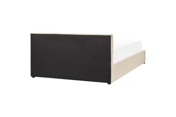 Seng med oppbevaring Bousse - Beige/fløyel, 160x200 cm - Møbler - Senger - Senger med oppbevaring