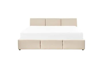 Seng med oppbevaring Bousse - Beige/fløyel, 180x200 cm - Møbler - Senger - Senger med oppbevaring