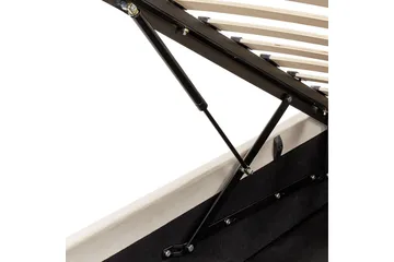 Seng med oppbevaring Bousse - Beige/Fløyel, 180x200 cm - Møbler - Senger - Senger med oppbevaring